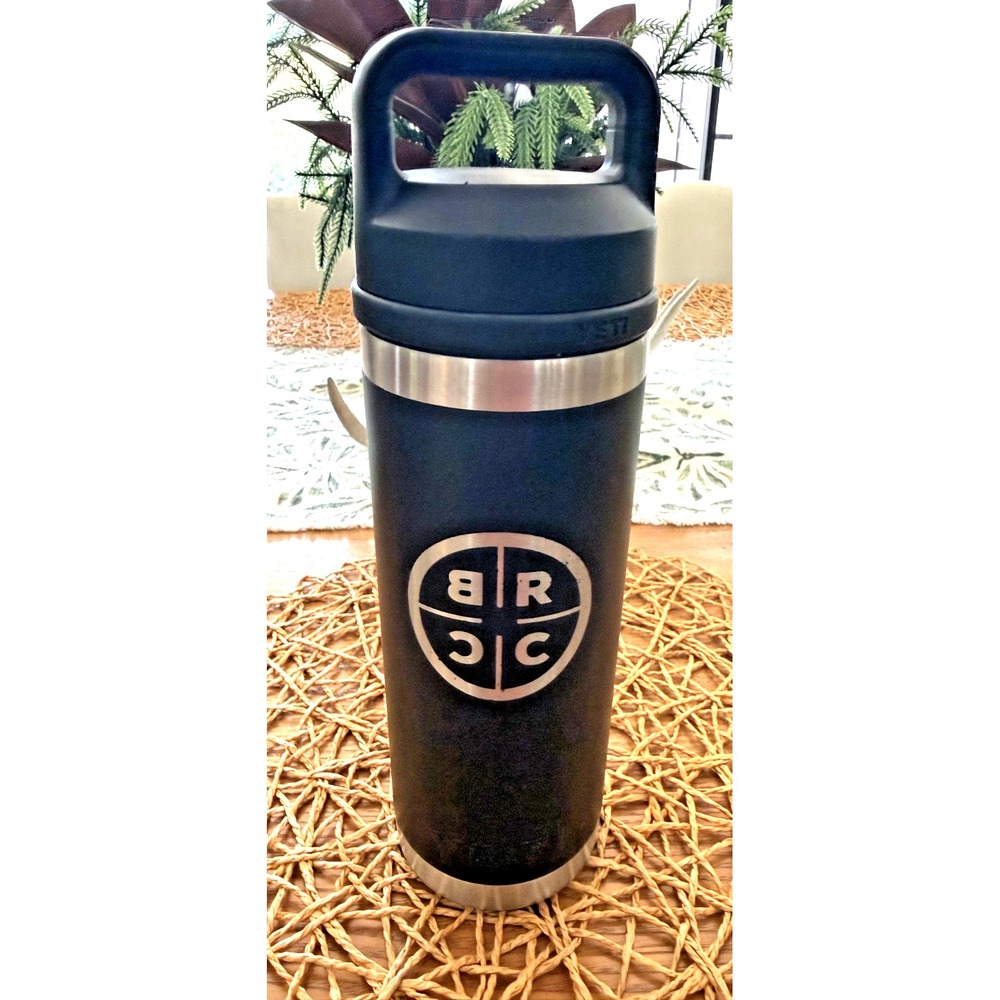 YETI Rambler 18 oz Bottle Black Rifle Coffee BRCC Chug Cap Black Used